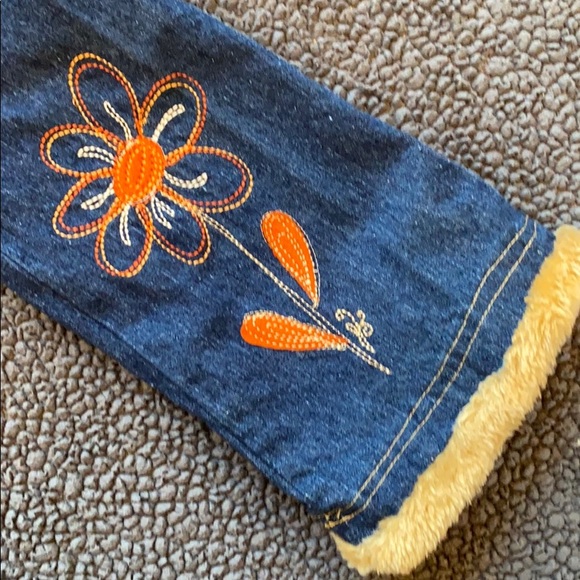 Jeans with faux fur hem. Look for matching jacket - Picture 2 of 5